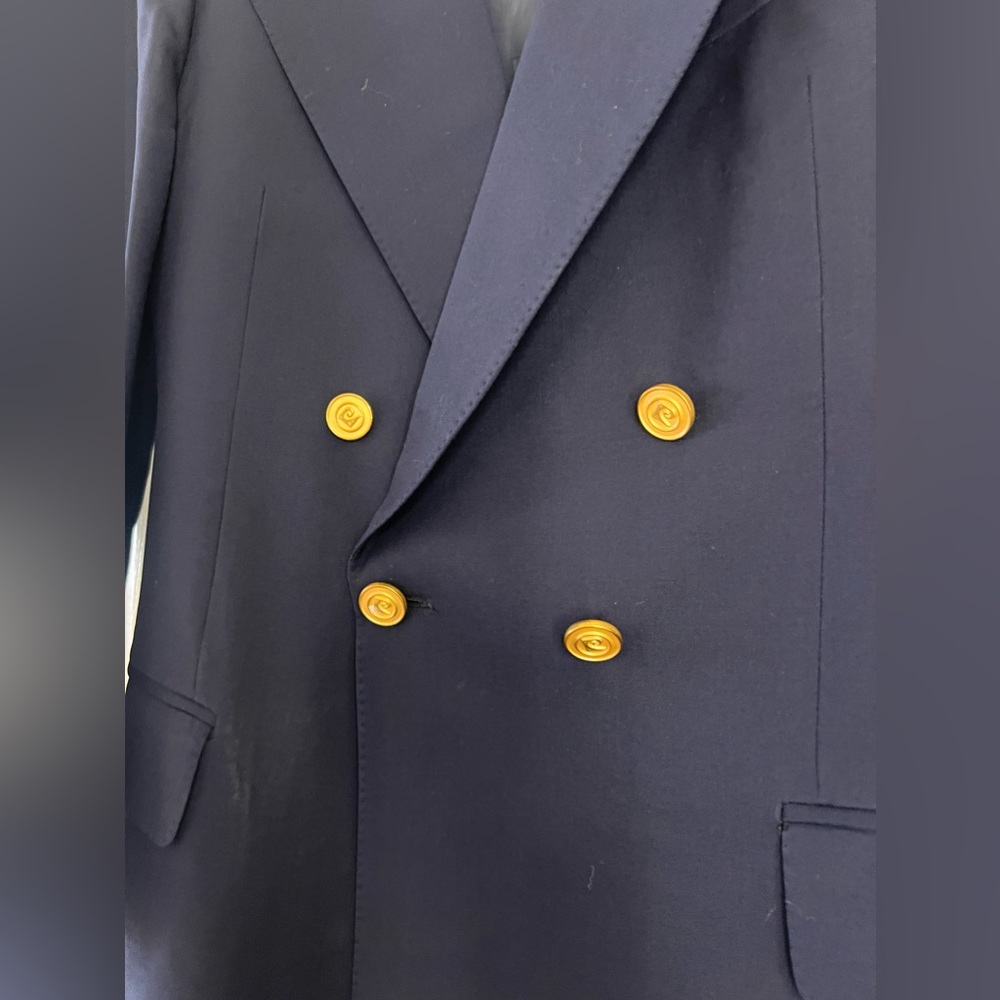 Navy Blue Blazer with gold buttons - Picture 5 of 8